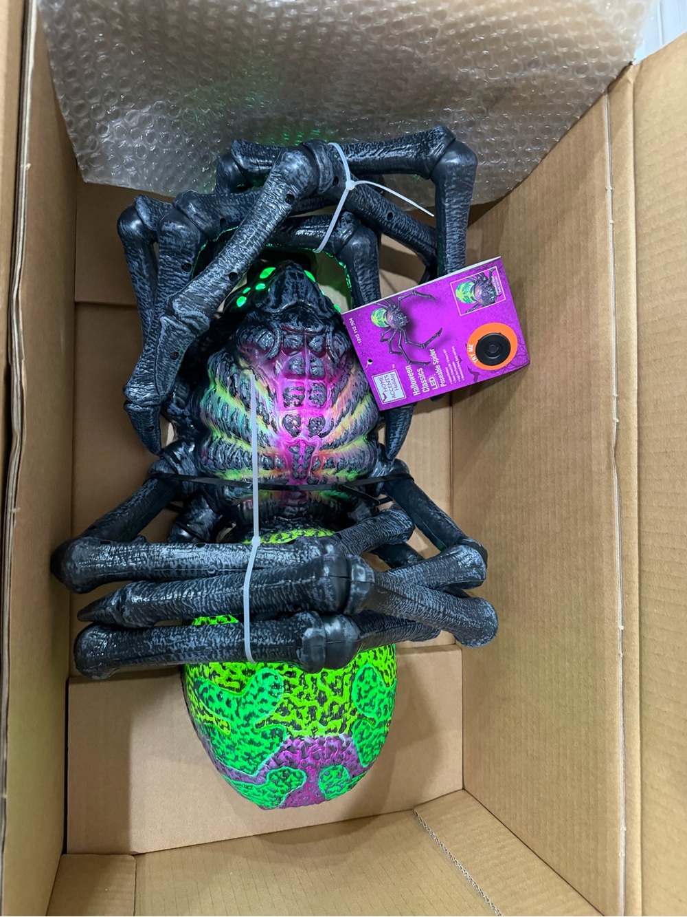 New Home Depot Home Accents LED Posable Spider